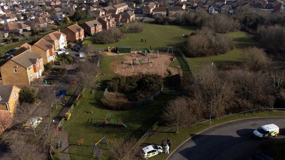 An aerial picture of the park in Waterson Vale, locally known as mud hills