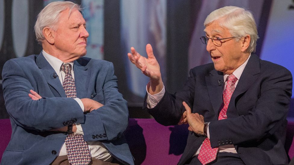 Sir David Attenborough and Sir Michael Parkinson pictured in 2013
