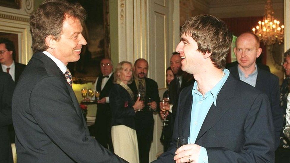 Tony Blair and Noel Gallagher