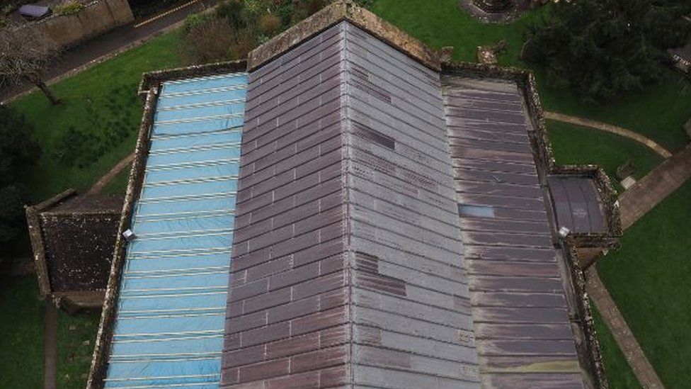 Church roof from above