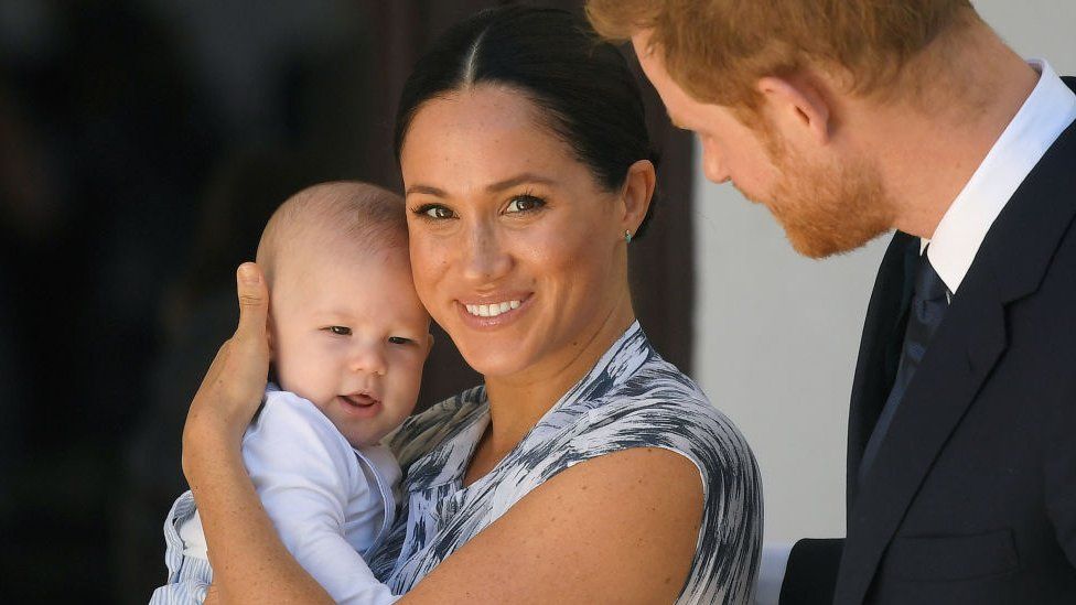 Archie with his parents the Duke and Duchess of Sussex
