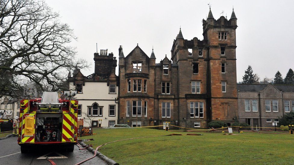 Cameron House Hotel on the banks of Loch Lomond, where the fire was