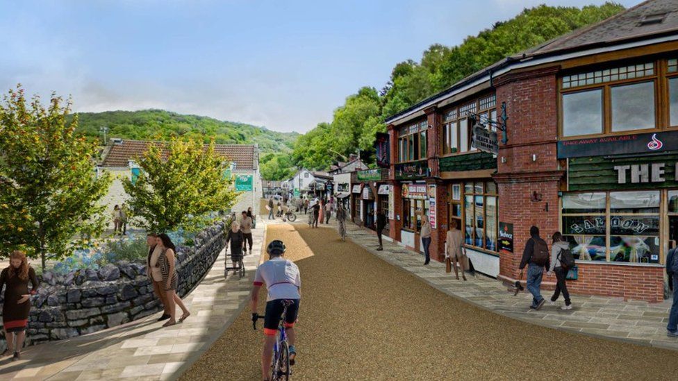 Artists Impression Of Improvements To The B3135 Cliff Street In Cheddar