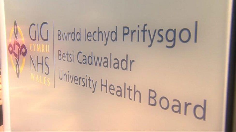 Betsi Cadwaladr Health Board sign