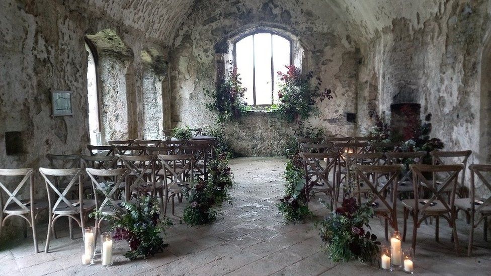 The chapel at manorbier castle