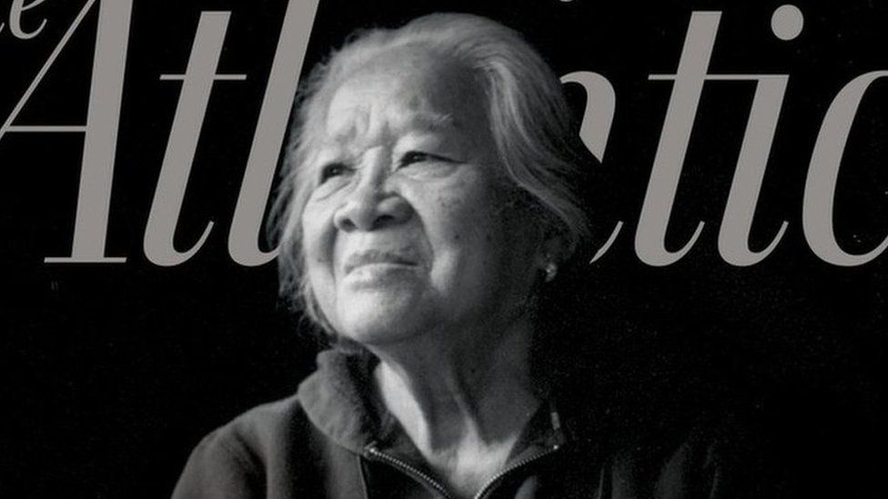 Image of the cover of June 2017's The Atlantic Monthly magazine, showing an elderly "lola" with the title "My family's slave"