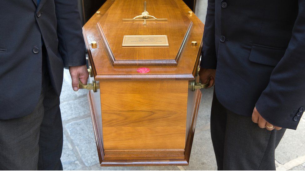 File photograph  of a coffin