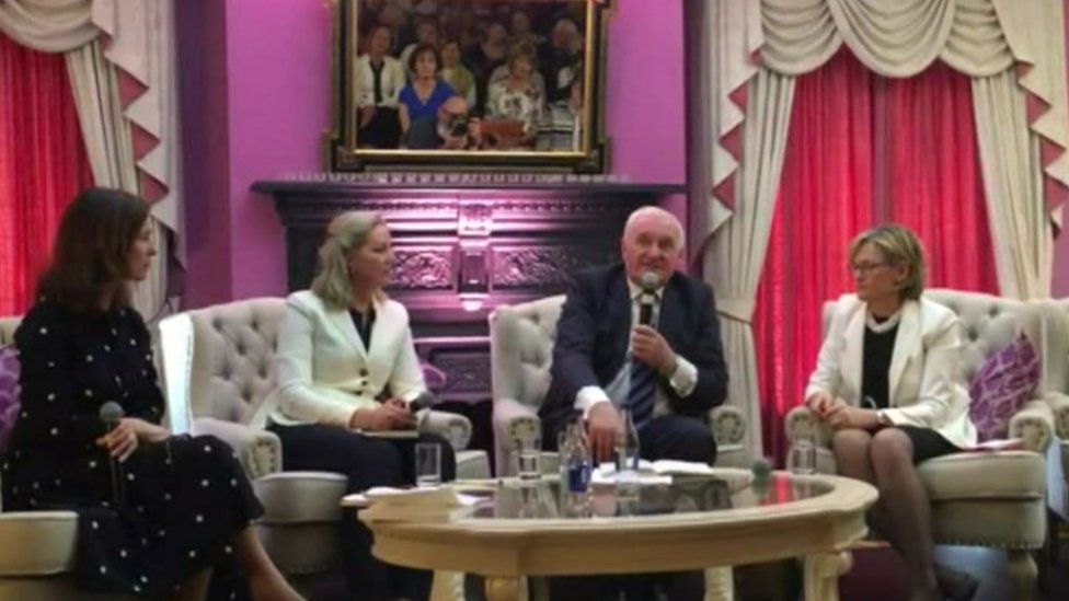 Sarah Carey, Dr Mary Murphy, Bertie Ahern, and Mairead McGuinness