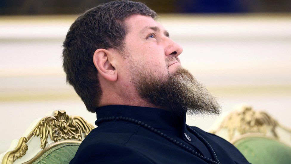 Head of Russia's Chechen Republic Ramzan Kadyrov attends a meeting of Russian President Vladimir Putin and Saudi Crown Prince Mohammed bin Salman in Riyadh, Saudi Arabia December 6, 2023.