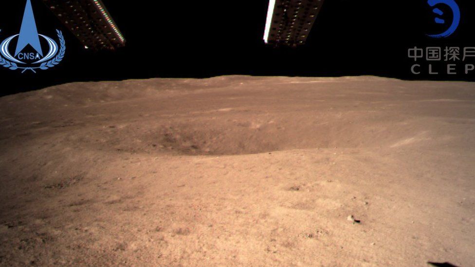 Images of the surface of the moon released by the China National Space Administration