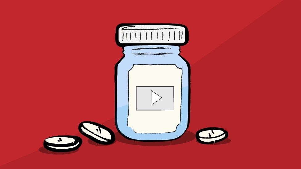 pill bottle with youtube logo