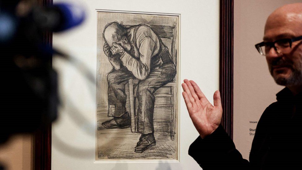 Pencil drawing of old man identified as Van Gogh work  Vincent van Gogh   The Guardian