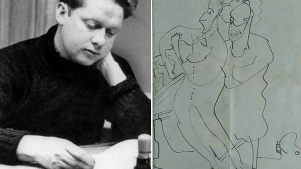 Dylan Thomas 2 000 Drawing Up For Auction In Cardiff BBC News    91039053 Dylancomp2 