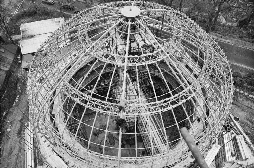 Dome being built