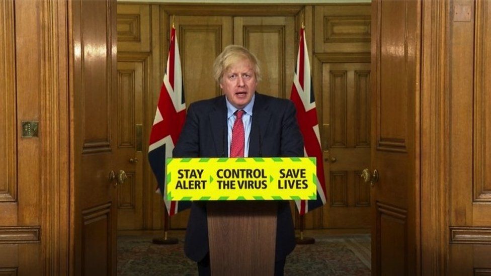 Boris Johnson at daily press conference
