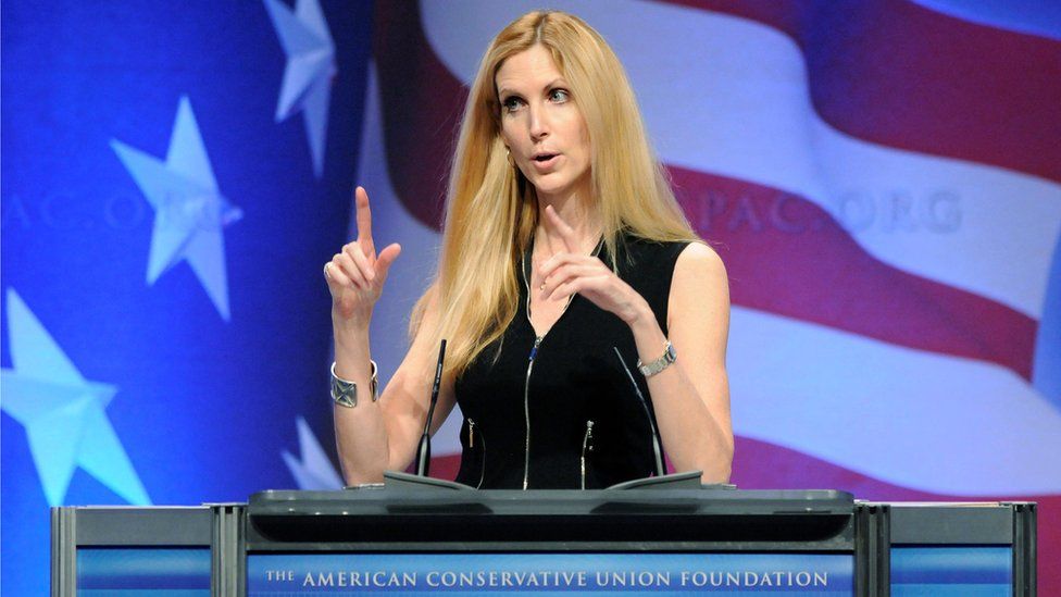 Ann Coulter at a podium