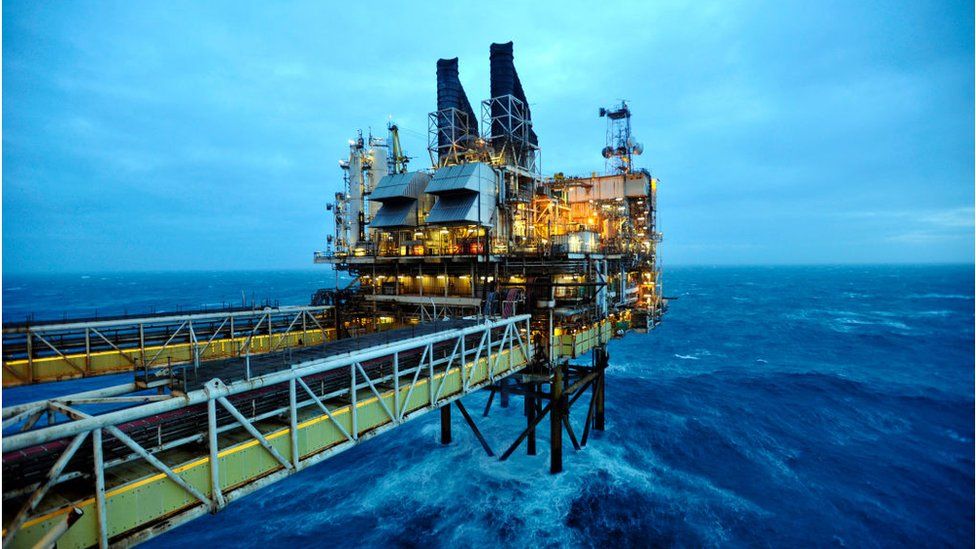 Oil platform in the North Sea