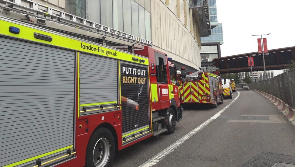 Fire engines at Westfield