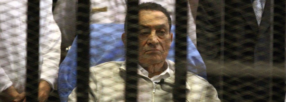 Hosni Mubarak in 2013 awaiting trial