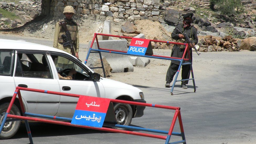 A security checkpoint in Dir, northern Pakistan