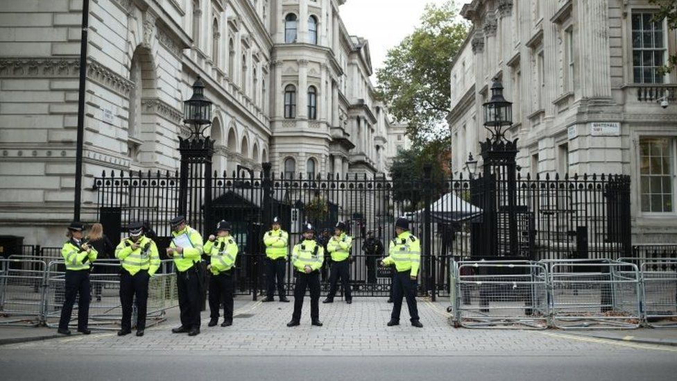 Police at Downing Street
