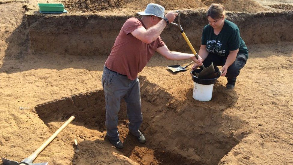 Archaeological dig in Ampthill