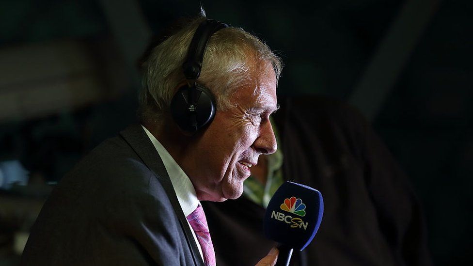 Martin Tyler commentating on a Premier League match in 2015