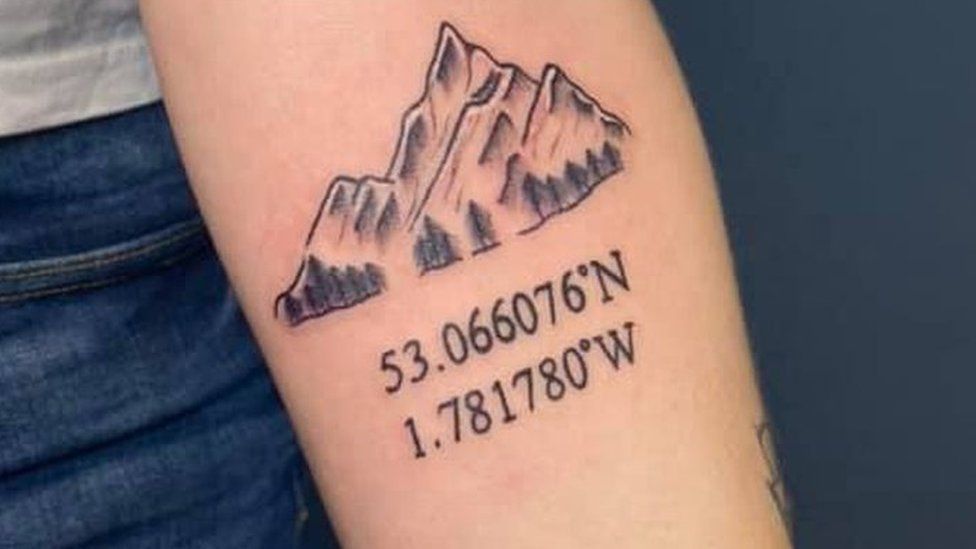 Triple mountain peak tattoo inked on the right bicep | Tattoos, Belly  tattoos, Ribcage tattoo