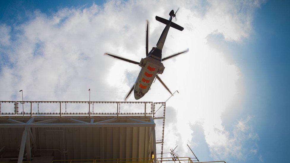 Oil industry helicopter