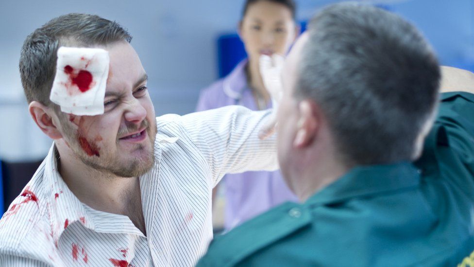 Man punching NHS worker