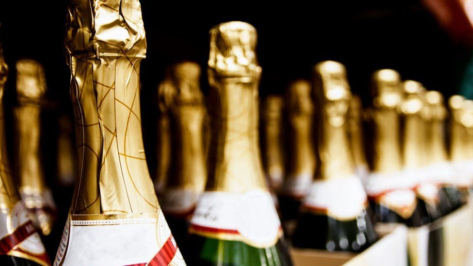 Champagne bottles (file picture)