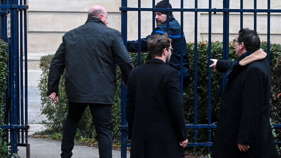 Willy Bardon, here seen arriving at the court in Amiens (on the left) denies kidnapping, rape and murder