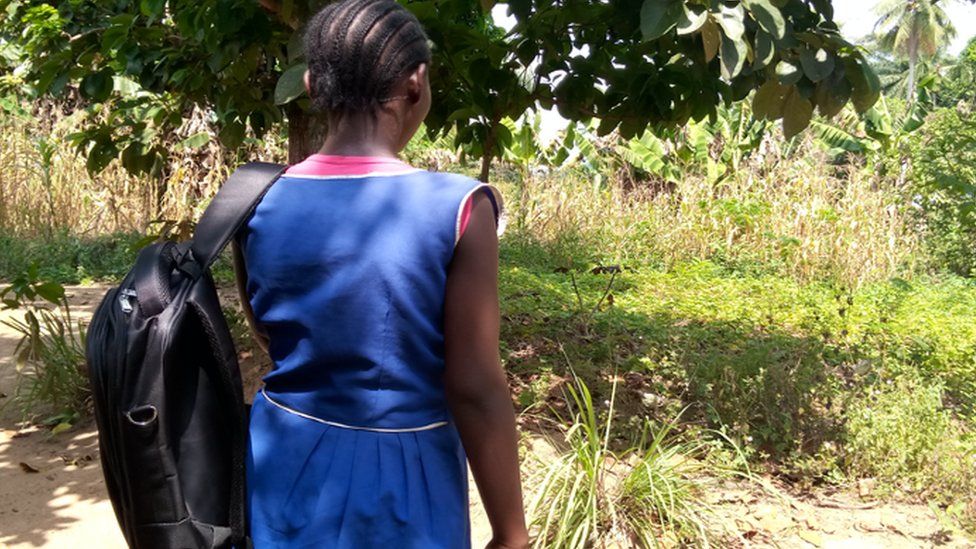 Back of Fatu, the 13 year old girl who is pregnant after suffering sexual abuse