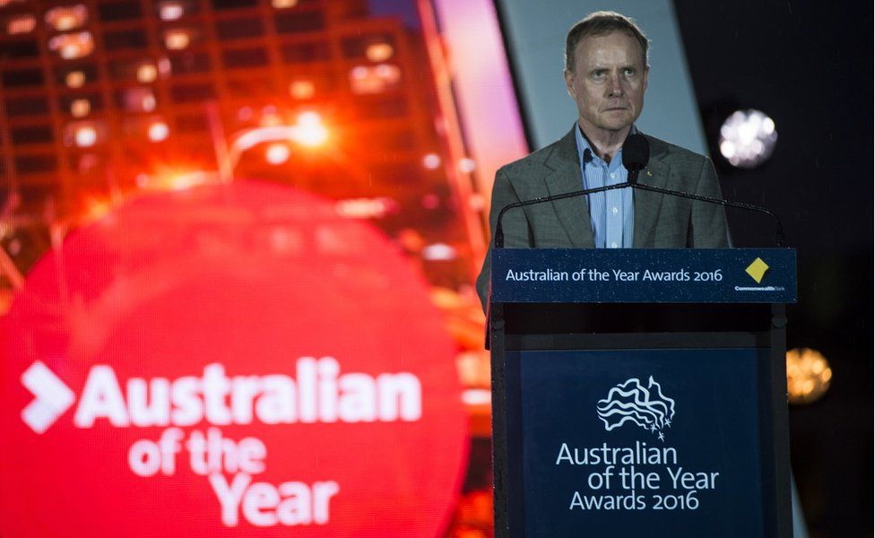 David Morrison gives speech as part of the award ceremony for Australian of The Year on 25 January 2016, at Parliament House in Canberra.