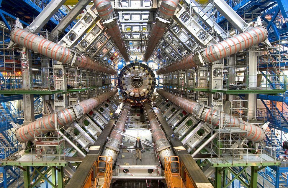 Cern's Large Hadron Collider Atlas detector under construction in Geneva