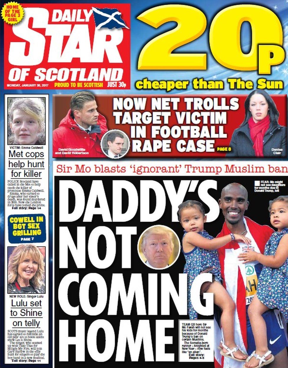 Scotland's papers: Trump ban chaos and UK Muslim 'reprieve' - BBC News