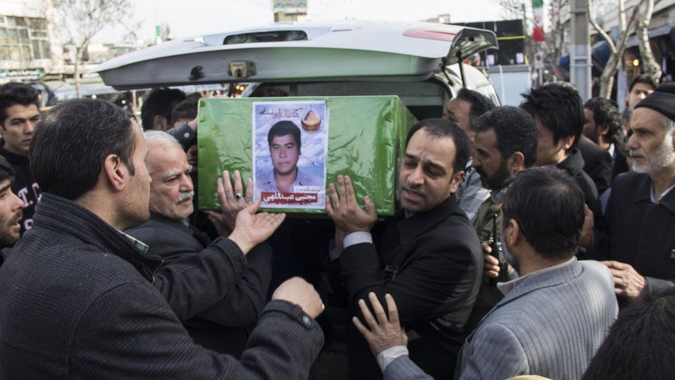 Funerals of Afghan fighters in Mashhad, Iran