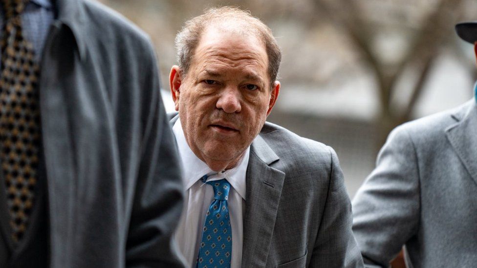 Harvey Weinstein arriving at court on 18 February