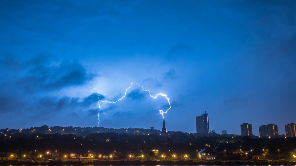Lightning in Newcastle