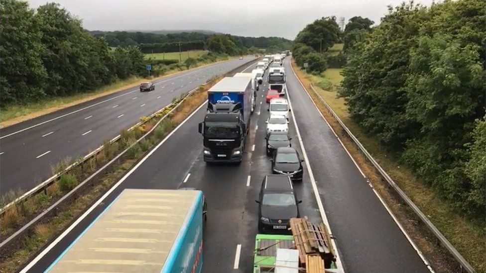 M5 in Somerset reopens after fuel spillage BBC News