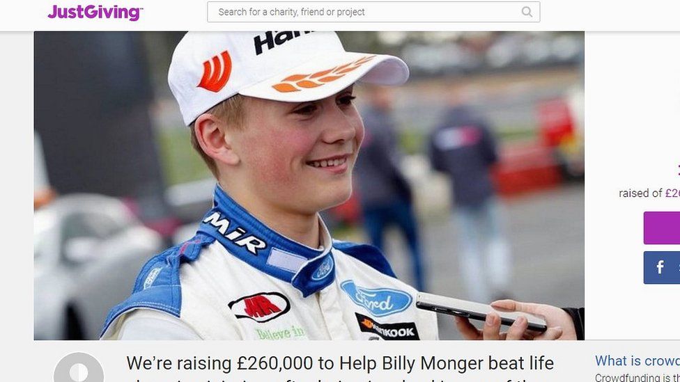 Billy Monger JustGiving Page