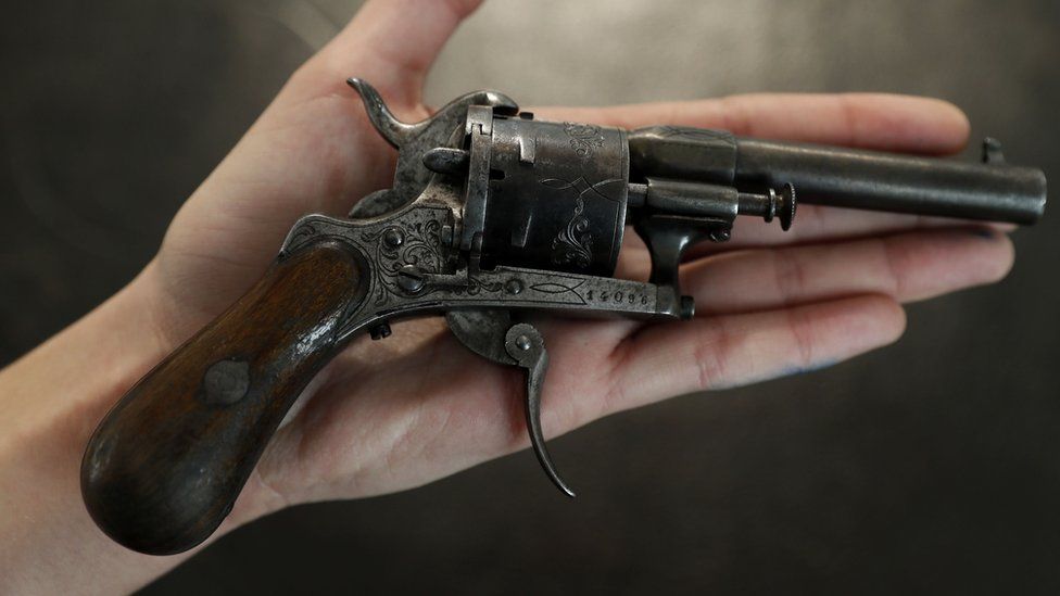 The gun used on poet Arthur Rimbaud