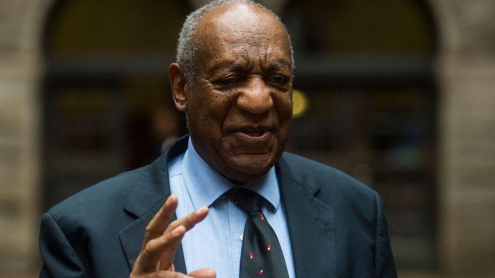 This file photo taken on 24 May 2017 shows Bill Cosby talking to the news media as he leaves the Allegheny County Courthouse in Pittsburgh, Pennsylvania.