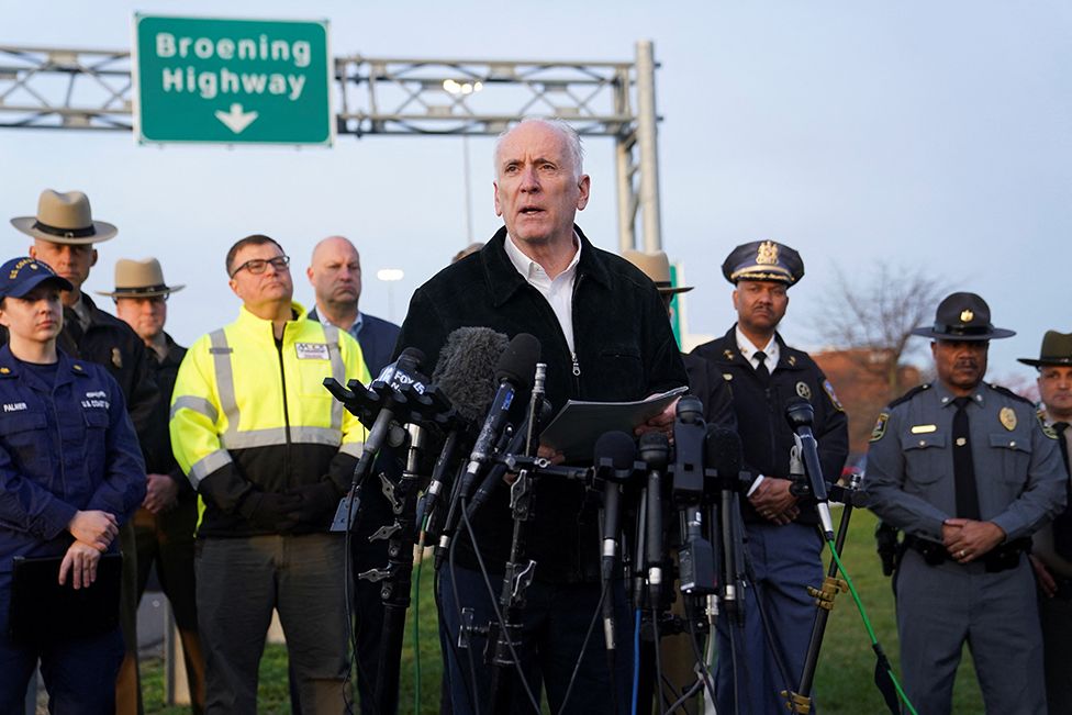 Maryland Transportation Secretary Paul J. Wiedefeld speaks during a press conference, following the collapse of the Francis Scott Key Bridge, in Baltimore, Maryland, US, on 26 March, 2024