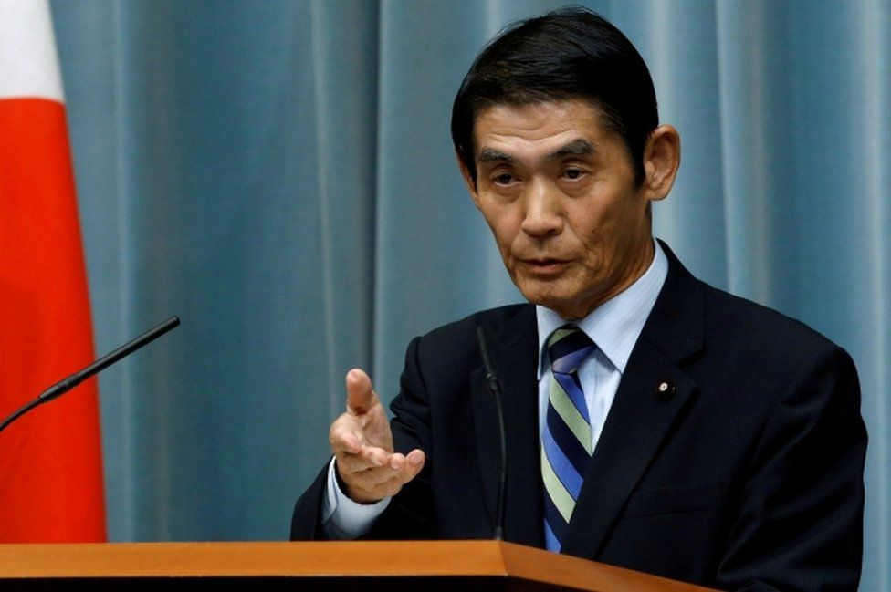 Japan's State Minister in charge of Reconstruction Masahiro Imamura speaks at a news conference at Prime Minister Shinzo Abe's official residence on 3 August, 2016.