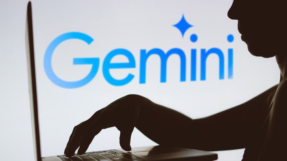 Gemini logo on a screen