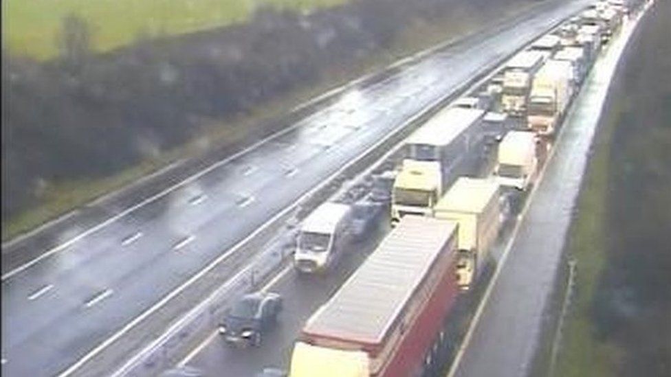 M5 Crash Extreme Weather Causes Pile Up Near Bristol Bbc News