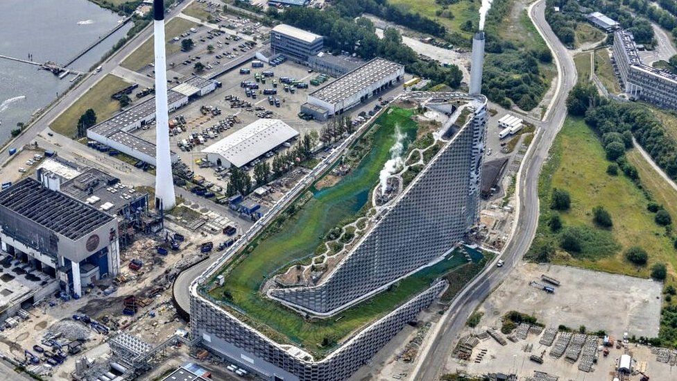 Amager Bakke is a ski slope built on top of an incinerator