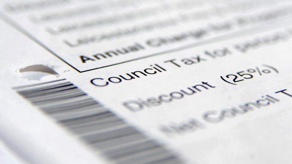 A section of a council tax bill letter