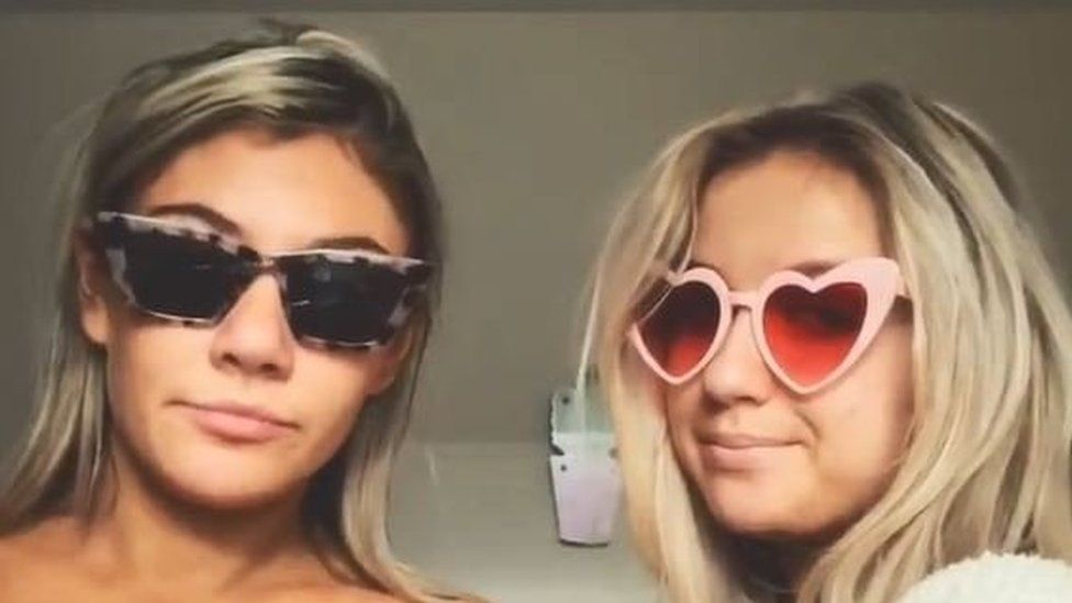 Beth and Ellen wearing sunglasses
